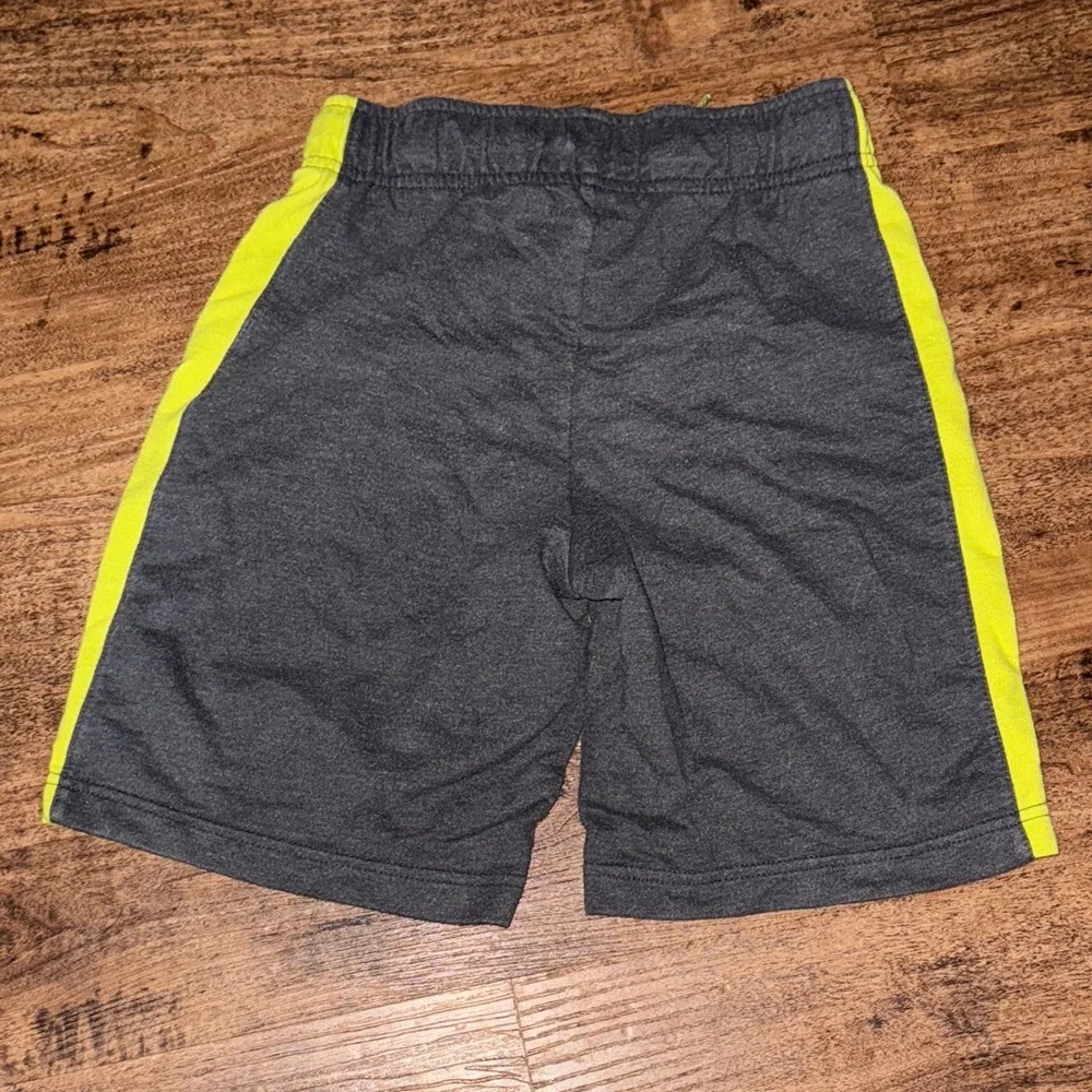 Cat & Jack Charcoal and Neon Yellow Kids Shorts
